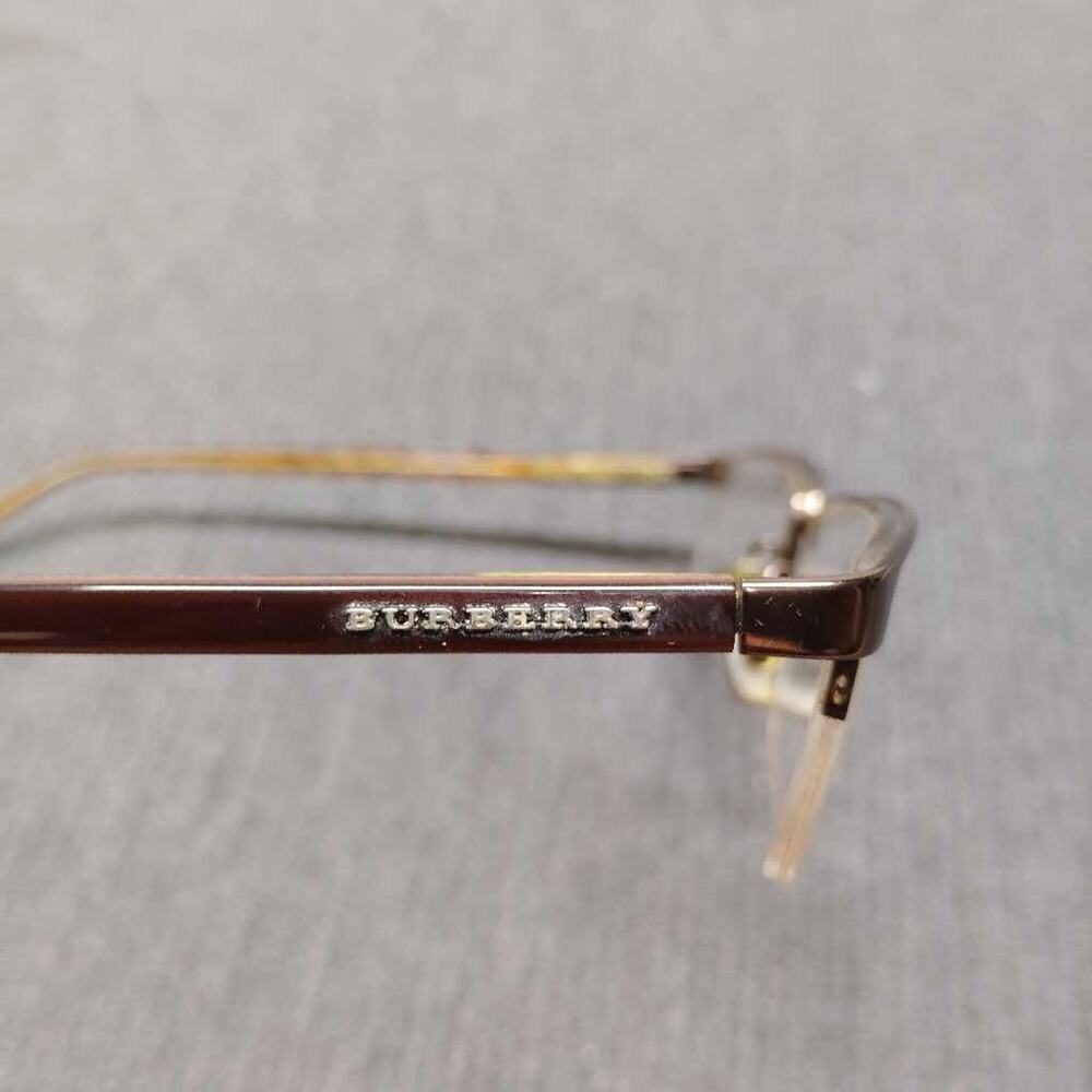 Burberry 1012 Eyeglasses Brown Tortoise Rectangular Half Rim Frames Only 52 18 - Picture 5 of 9